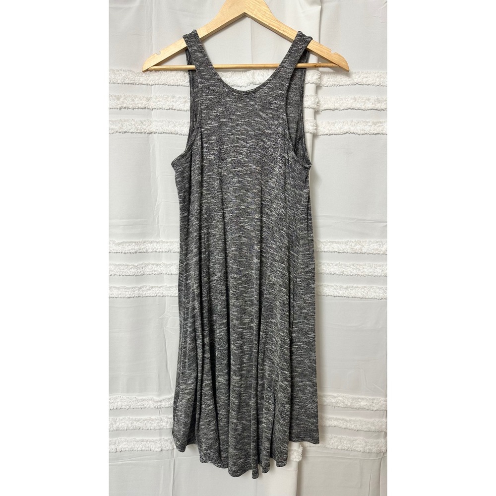Ana De Womens Grey Marl Knit Sleeveless Swing Dress Medium High Low Hem - Picture 4 of 7